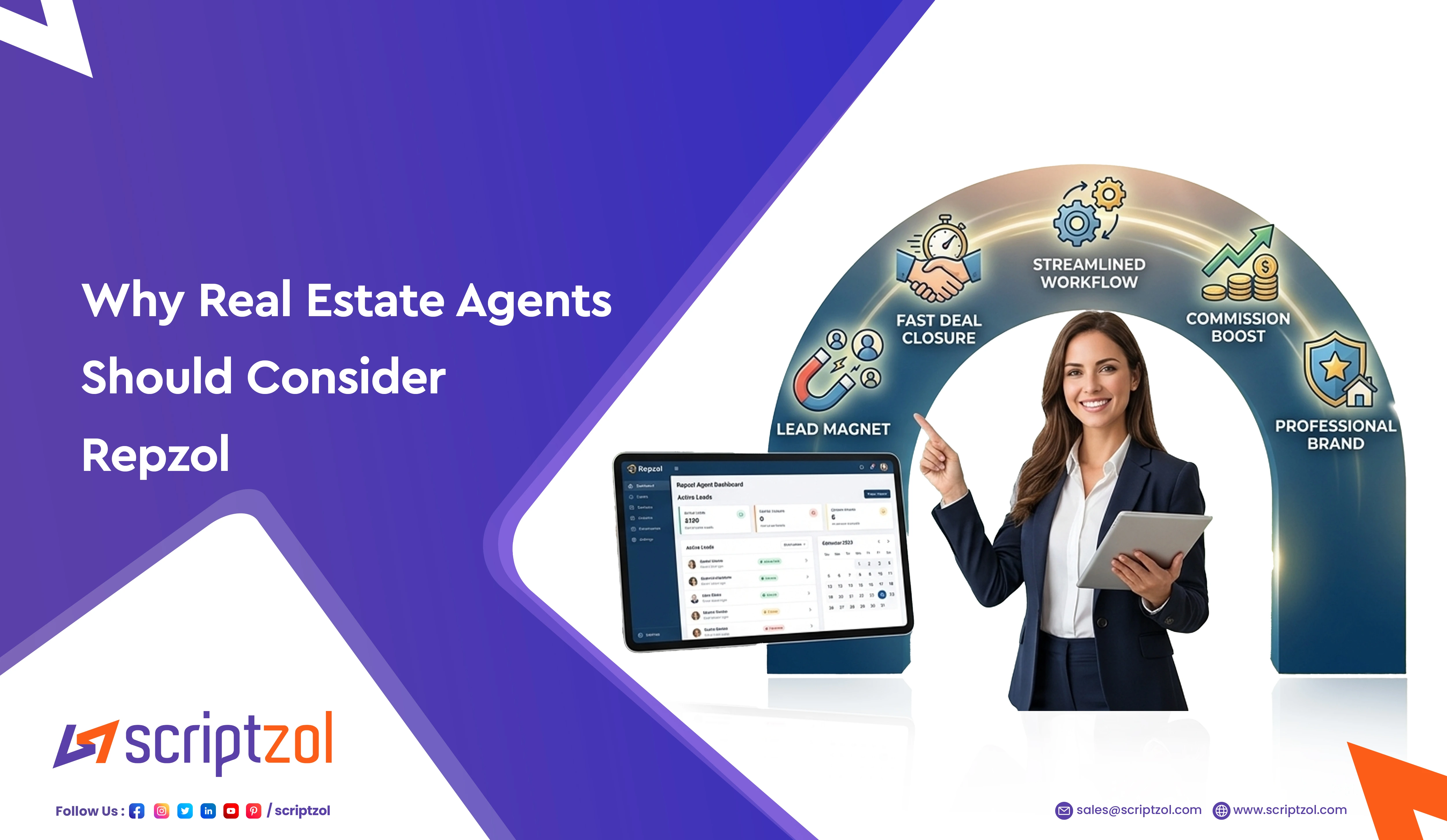 benefits of Repzol for real estate agents