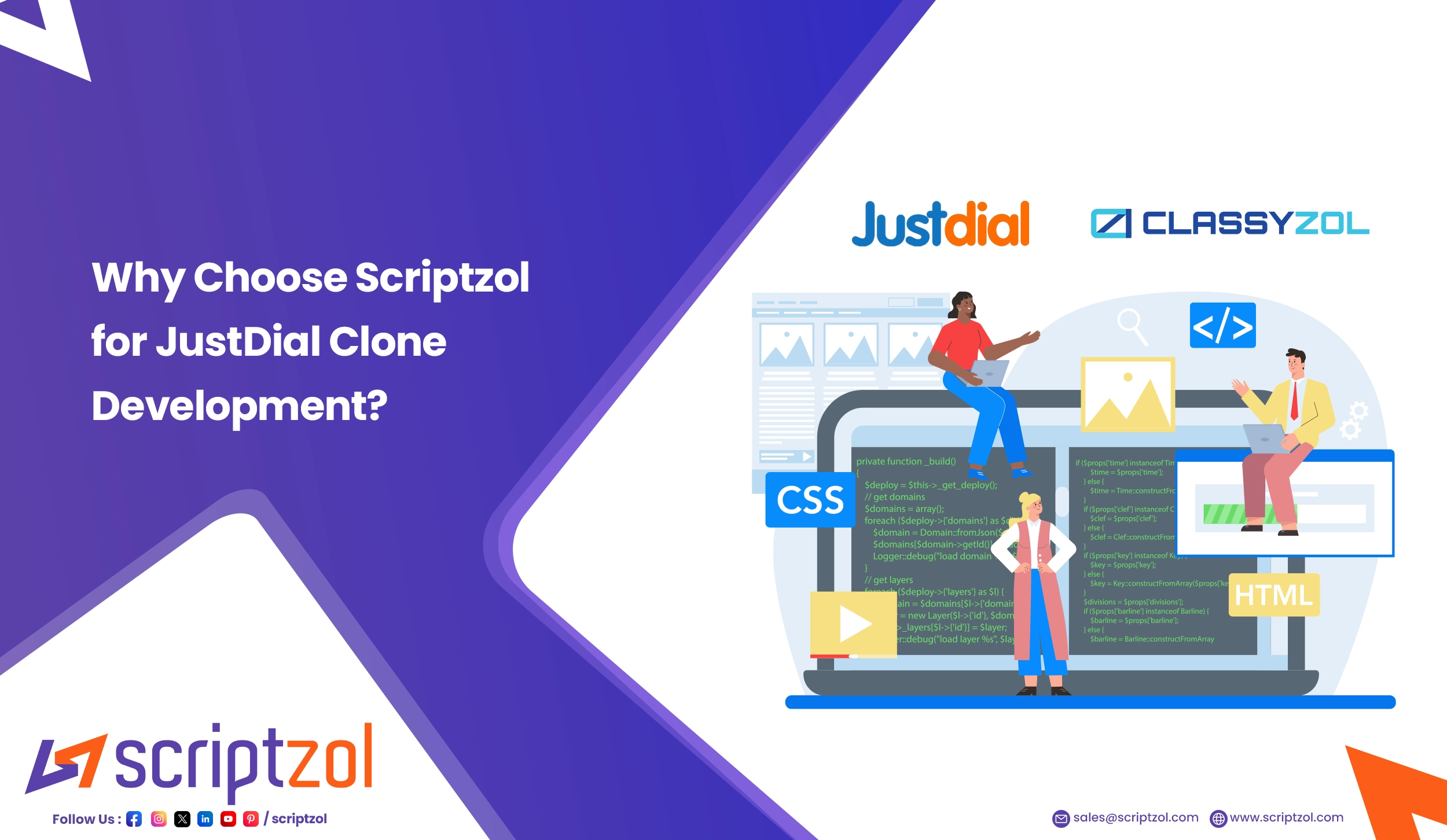Scriptzol JustDial clone development company for custom local directory solutions