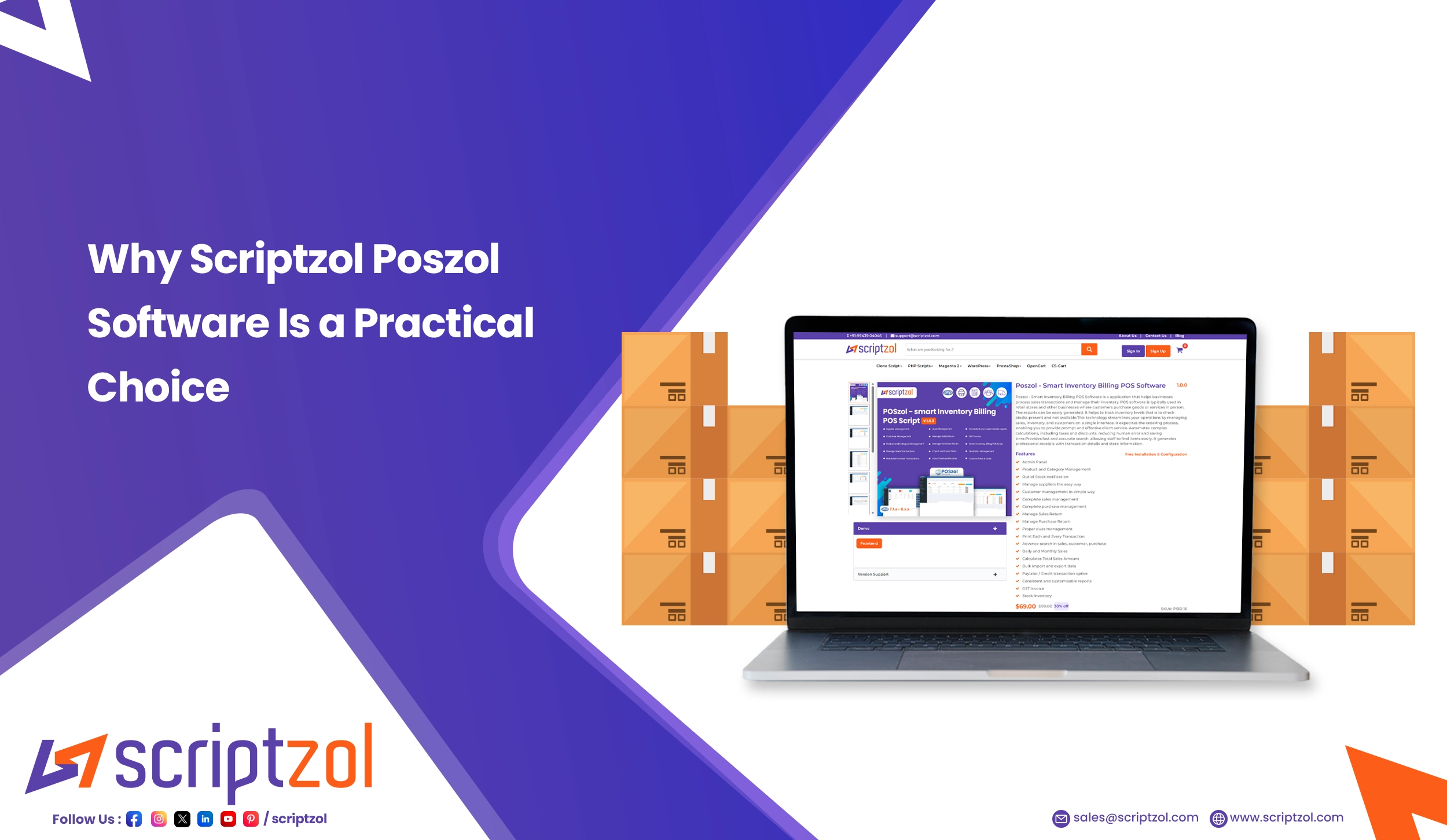 Scriptzol Poszol POS software for inventory and billing