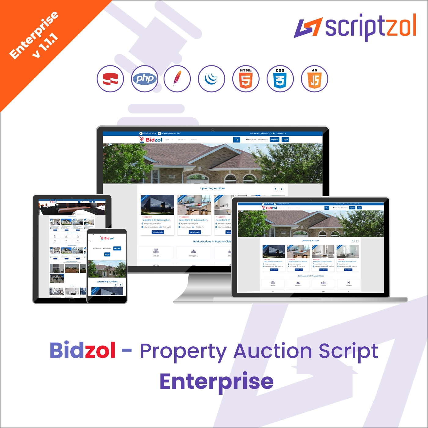 Bidzol - Property Online Auction Script Enterprise