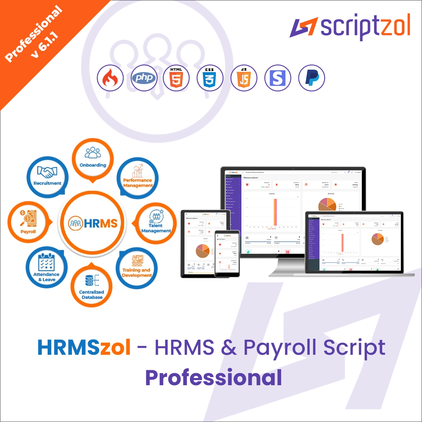 HRMSzol - HRMS & Payroll Script Professional
