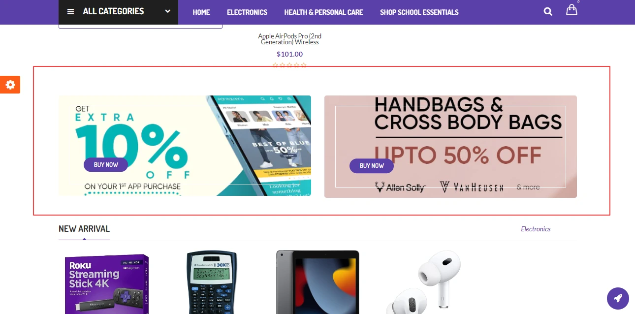 PrestaShop Ebiz Theme Static CMS Block