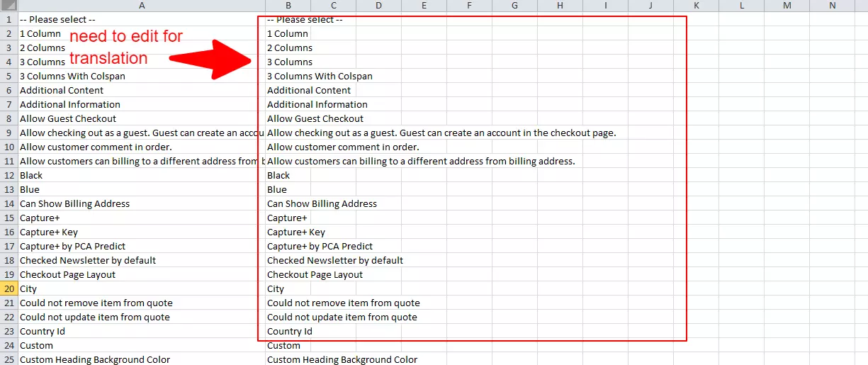 language file edit columns