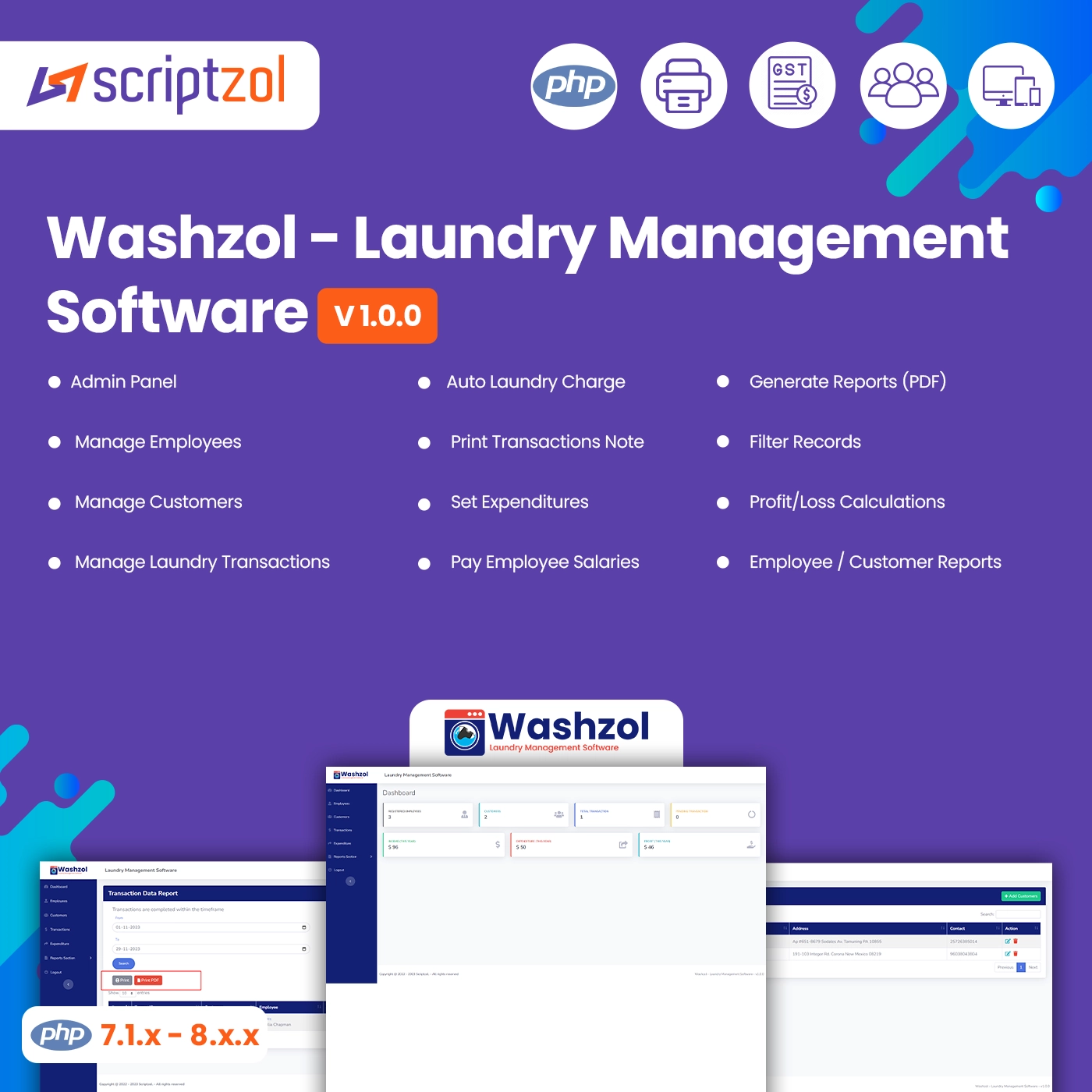 Washzol - Laundry Management Software